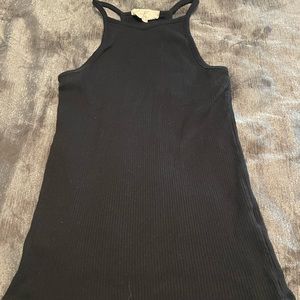 Black high neck tank top